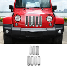 For 2007-2018 Jeep Wrangler JK Front Grille Mesh Insert Cover Trim Decor（7 pcs） RT-TCZ