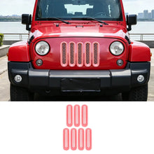 For 2007-2018 Jeep Wrangler JK Front Grille Mesh Insert Cover Trim Decor（7 pcs） RT-TCZ