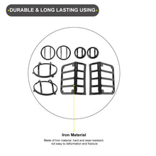 For 2007-2018 Jeep Wrangler JK Front Headlight & Eyebrow Turn Signal Rear Tail light Cover Guard Trim Kit RT-TCZ