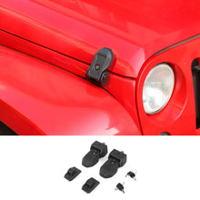 For 2007-2018 Jeep Wrangler JK Front Hood Locking Hood Latches Catch Buckle Black RT-TCZ