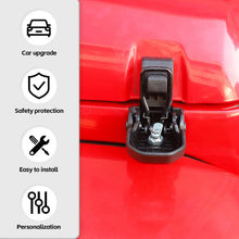 For 2007-2018 Jeep Wrangler JK Front Hood Locking Hood Latches Catch Buckle Black RT-TCZ