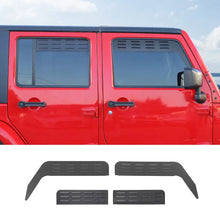 For 2007-2018 Jeep Wrangler JK Front Rear Door Window Louver Air Vent Panel Trim RT-TCZ