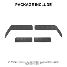 For 2007-2018 Jeep Wrangler JK Front Rear Door Window Louver Air Vent Panel Trim RT-TCZ