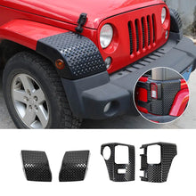 For 2007-2018 Jeep Wrangler JK Front Wheel Arch & Rear Tail Light Corner Armor Guard Trim Cover (4 pcs) RT-TCZ