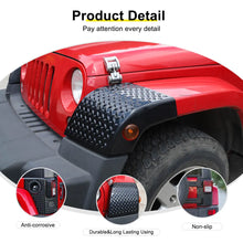 For 2007-2018 Jeep Wrangler JK Front Wheel Arch & Rear Tail Light Corner Armor Guard Trim Cover (4 pcs) RT-TCZ