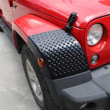 For 2007-2018 Jeep Wrangler JK Front Wheel Eyebrow Lamp Cover Trim Armor Black RT-TCZ