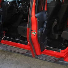 For 2007-2018 Jeep Wrangler JK Front & Rear Door Sill Plate Threshold Guards (Protectors Door Entry Cover) RT-TCZ