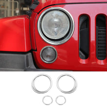 For 2007-2018 Jeep Wrangler JK Headlight Ring/Front Turn Signal Trim Bezels RT-TCZ