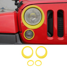 For 2007-2018 Jeep Wrangler JK Headlight Ring/Front Turn Signal Trim Bezels RT-TCZ