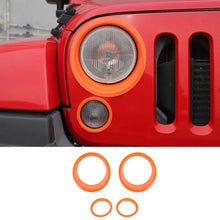 For 2007-2018 Jeep Wrangler JK Headlight Ring/Front Turn Signal Trim Bezels RT-TCZ