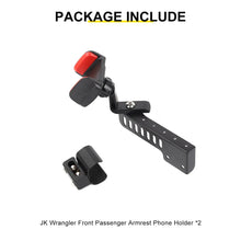 For 2007-2018 Jeep Wrangler JK Interior Copilot Armrest Handle Phone Holder Mount Stand RT-TCZ