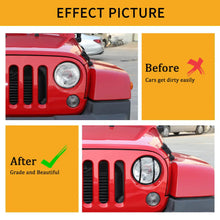For 2007-2018 Jeep Wrangler JK Iron Front Headlight Lamp Protector Trim Guard RT-TCZ
