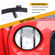 For 2007-2018 Jeep Wrangler JK Iron Front Headlight Lamp Protector Trim Guard RT-TCZ