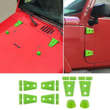 For 2007-2018 Jeep Wrangler JK JKU 2-Door Door Hinge Cover & Hood Hinge & Rubber Headgear Trim Cover RT-TCZ