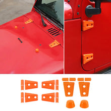 For 2007-2018 Jeep Wrangler JK JKU 2-Door Door Hinge Cover & Hood Hinge & Rubber Headgear Trim Cover RT-TCZ