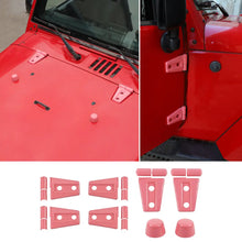 For 2007-2018 Jeep Wrangler JK JKU 2-Door Door Hinge Cover & Hood Hinge & Rubber Headgear Trim Cover RT-TCZ