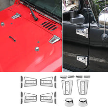 For 2007-2018 Jeep Wrangler JK JKU 2-Door Door Hinge Cover & Hood Hinge & Rubber Headgear Trim Cover RT-TCZ