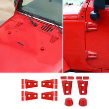 For 2007-2018 Jeep Wrangler JK JKU 2-Door Door Hinge Cover & Hood Hinge & Rubber Headgear Trim Cover RT-TCZ