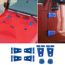 For 2007-2018 Jeep Wrangler JK JKU 2-Door Door Hinge Cover & Hood Hinge & Rubber Headgear Trim Cover RT-TCZ