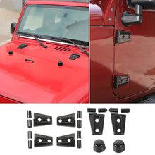 For 2007-2018 Jeep Wrangler JK JKU 2-Door Door Hinge Cover & Hood Hinge & Rubber Headgear Trim Cover RT-TCZ