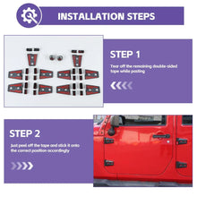 For 2007-2018 Jeep Wrangler JK JKU 4-Door Door Hinge Cover & Hood Hinge & Rubber Headgear Trim Cover RT-TCZ