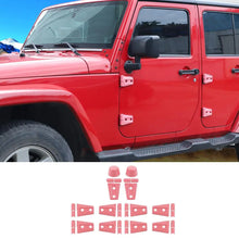 For 2007-2018 Jeep Wrangler JK JKU 4-Door Door Hinge Cover & Hood Hinge & Rubber Headgear Trim Cover RT-TCZ