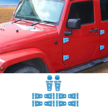 For 2007-2018 Jeep Wrangler JK JKU 4-Door Door Hinge Cover & Hood Hinge & Rubber Headgear Trim Cover RT-TCZ