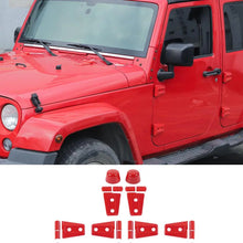 For 2007-2018 Jeep Wrangler JK JKU 4-Door Door Hinge Cover & Hood Hinge & Rubber Headgear Trim Cover RT-TCZ