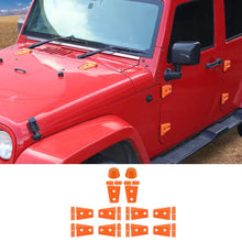 For 2007-2018 Jeep Wrangler JK JKU 4-Door Door Hinge Cover & Hood Hinge & Rubber Headgear Trim Cover RT-TCZ