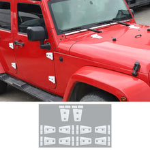 For 2007-2018 Jeep Wrangler JK JKU 4-Door Hood & Door Hinge Cover Trim Kit RT-TCZ
