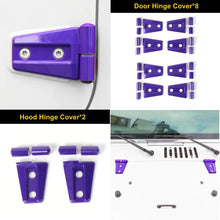 For 2007-2018 Jeep Wrangler JK JKU 4-Door Hood & Door Hinge Cover Trim Kit RT-TCZ