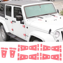 For 2007-2018 Jeep Wrangler JK JKU 4-Door Hood & Door Hinge Cover Trim Kit RT-TCZ