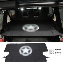 For 2007-2018 Jeep Wrangler JK JKU 4-Door Rear Cargo Cover Privacy Shade Trunk Luggage Cover Waterproof Nylon RT-TCZ