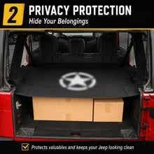 For 2007-2018 Jeep Wrangler JK JKU 4-Door Rear Cargo Cover Privacy Shade Trunk Luggage Cover Waterproof Nylon RT-TCZ
