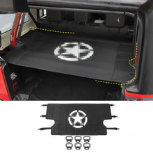 For 2007-2018 Jeep Wrangler JK JKU 4-Door Rear Cargo Cover Privacy Shade Trunk Luggage Cover Waterproof Nylon RT-TCZ