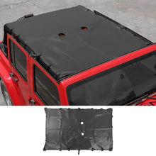 For 2007-2018 Jeep Wrangler JK JKU 4 Door Soft Leather Sunshade Top Full Length Cover Black RT-TCZ