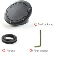 For 2007-2018 Jeep Wrangler JK JKU Aluminum Gas Cap Fuel Filler Door Cover (Black) RT-TCZ