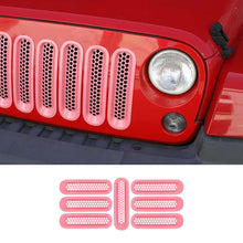 For 2007-2018 Jeep Wrangler JK JKU Clip-in Front Grille Mesh Inserts Trim RT-TCZ