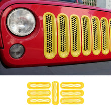 For 2007-2018 Jeep Wrangler JK JKU Clip-in Front Grille Mesh Inserts Trim RT-TCZ