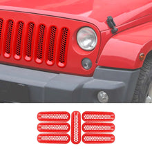 For 2007-2018 Jeep Wrangler JK JKU Clip-in Front Grille Mesh Inserts Trim RT-TCZ