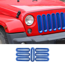 For 2007-2018 Jeep Wrangler JK JKU Clip-in Front Grille Mesh Inserts Trim RT-TCZ