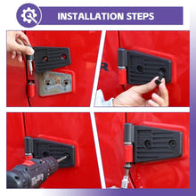 For 2007-2018 Jeep Wrangler JK JKU Door Hinge Replacement Accessories US Flag RT-TCZ