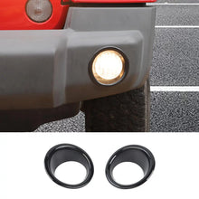 For 2007-2018 Jeep Wrangler JK JKU Front Bumper Fog Light Lamp Bezels Trim RT-TCZ