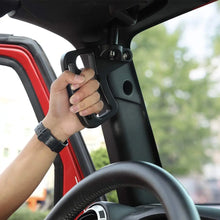 For 2007-2018 Jeep Wrangler JK JKU Front Grab Handles Aluminum Alloy Grab Bars, Black RT-TCZ