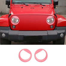 For 2007-2018 Jeep Wrangler JK JKU Front Headlight Bezel Light Angry Eyes Trim 2PCS RT-TCZ