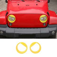 For 2007-2018 Jeep Wrangler JK JKU Front Headlight Bezel Light Angry Eyes Trim 2PCS RT-TCZ