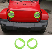 For 2007-2018 Jeep Wrangler JK JKU Front Headlight Bezel Light Angry Eyes Trim 2PCS RT-TCZ
