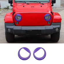 For 2007-2018 Jeep Wrangler JK JKU Front Headlight Bezel Light Angry Eyes Trim 2PCS RT-TCZ