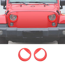 For 2007-2018 Jeep Wrangler JK JKU Front Headlight Bezel Light Angry Eyes Trim 2PCS RT-TCZ