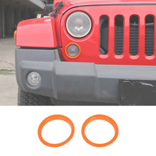 For 2007-2018 Jeep Wrangler JK JKU Front Turn Signal Light Trim Ring Bezel RT-TCZ